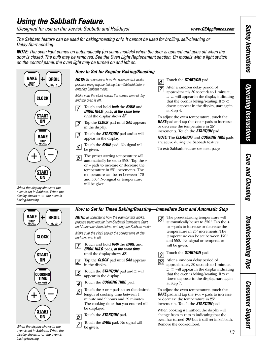 GE JDP39 owner manual Using the Sabbath Feature, Designed for use on the Jewish Sabbath and Holidays, Safety Instructions 