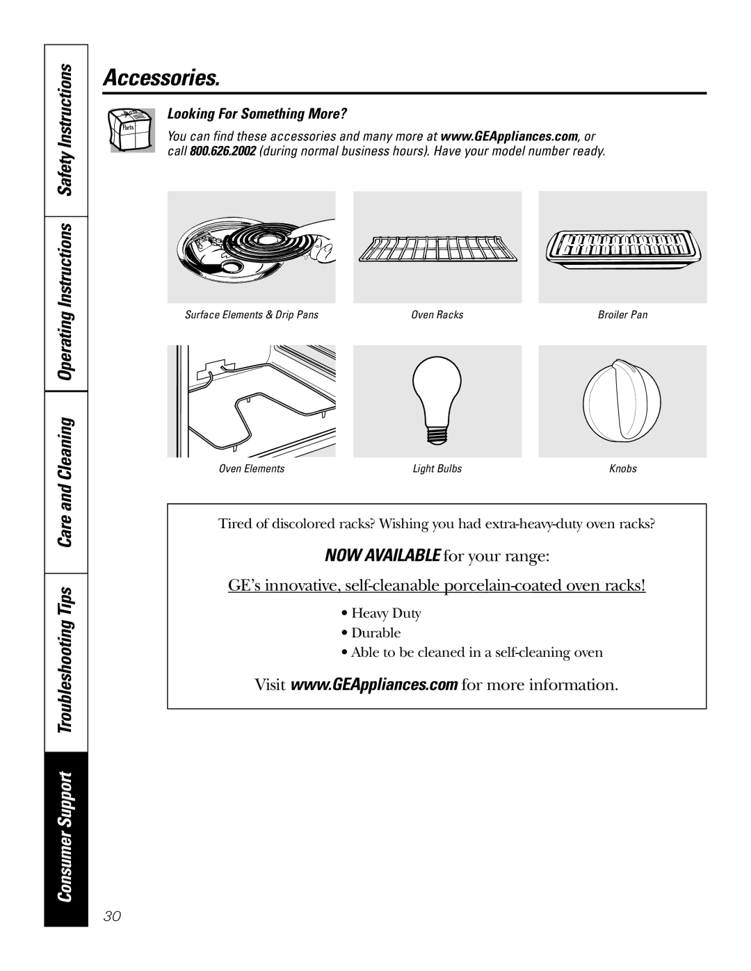 GE JDP39 owner manual Accessories, Looking For Something More? 