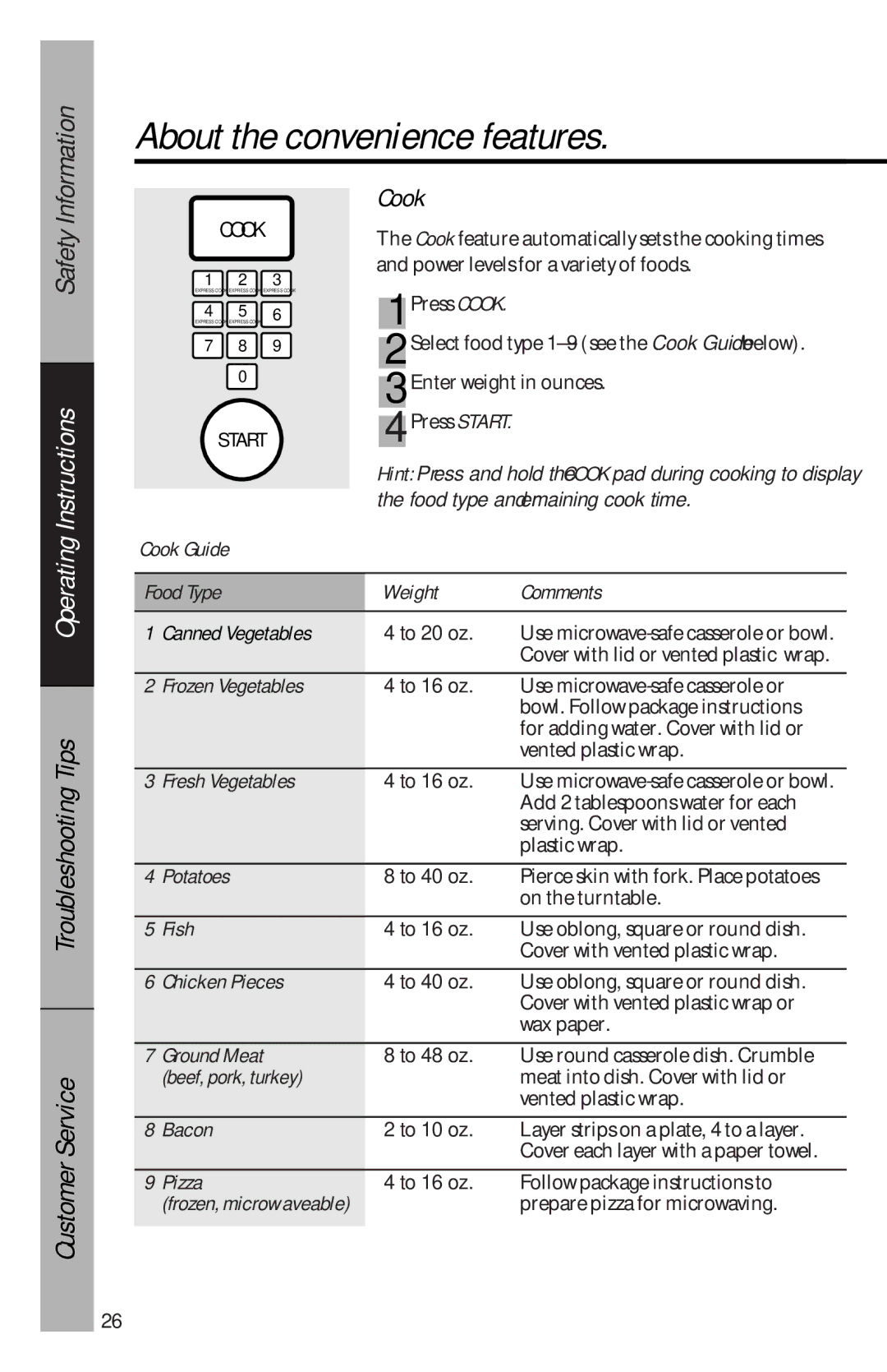 GE je1540 owner manual Cook 