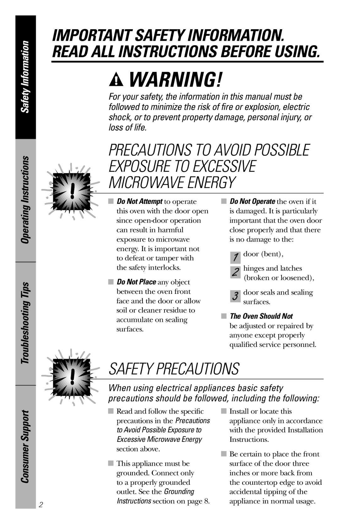 GE JE1660WB owner manual Operating Troubleshooting Tips, Oven Should Not 