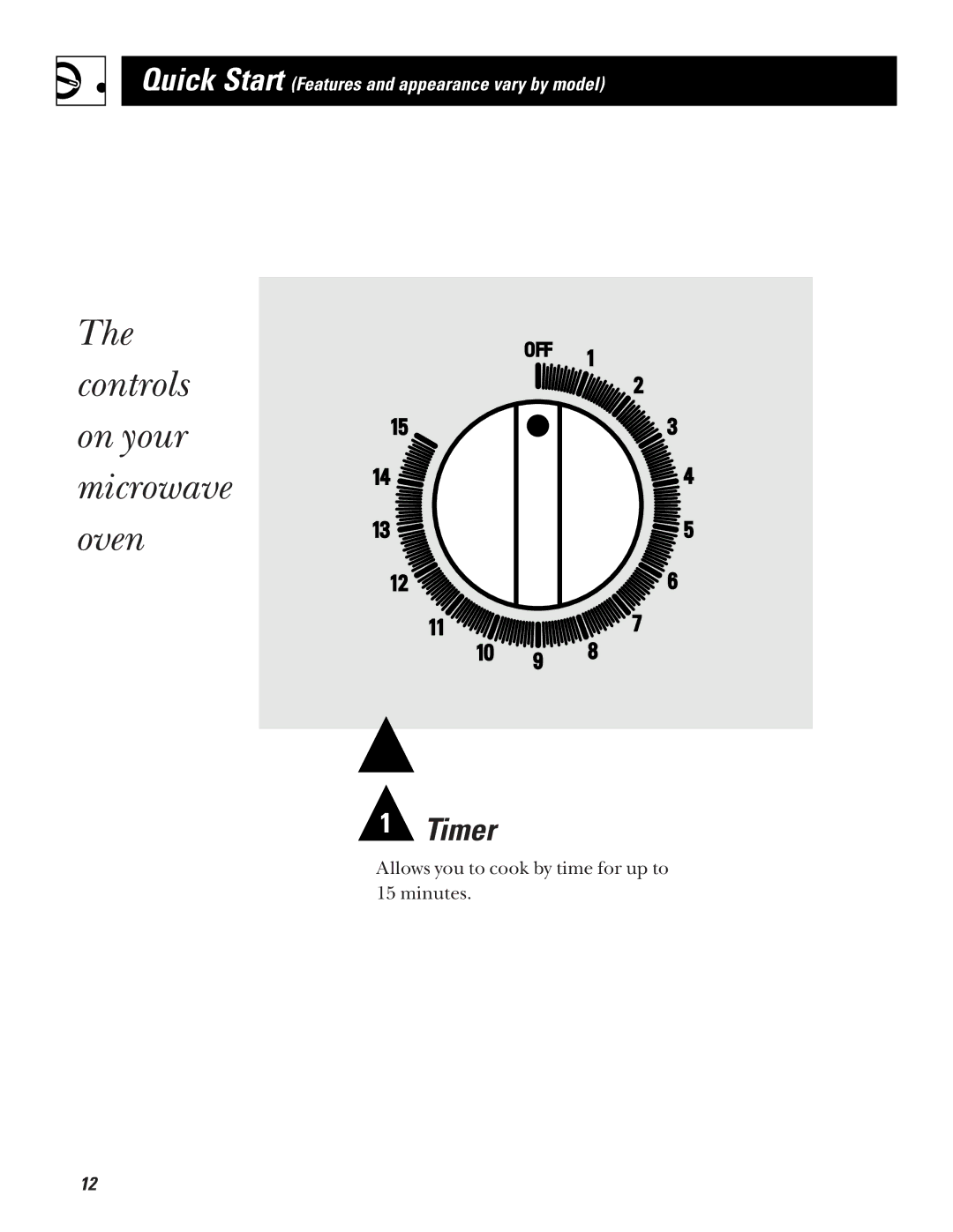 GE JE520, JE510 warranty Controls on your microwave oven, Timer 