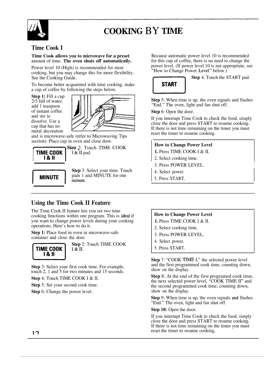 GE JEM23L operating instructions Using the Time Cook II Feature 