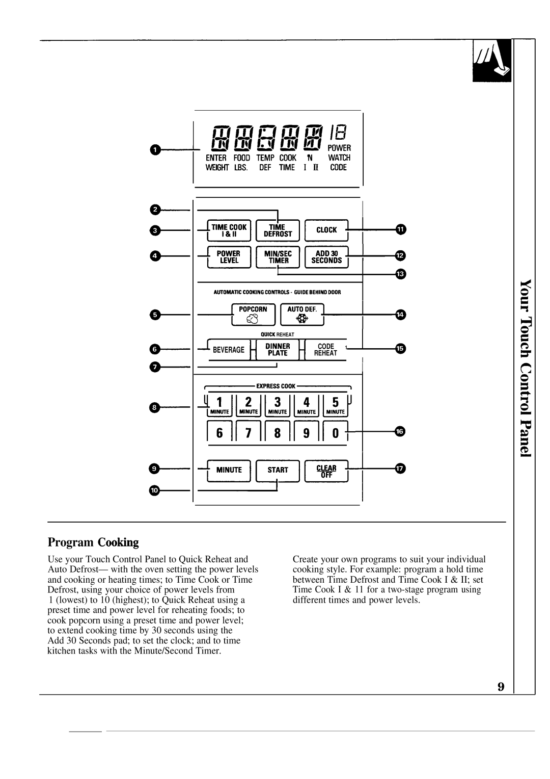 GE JEM23L operating instructions Program Cooting 