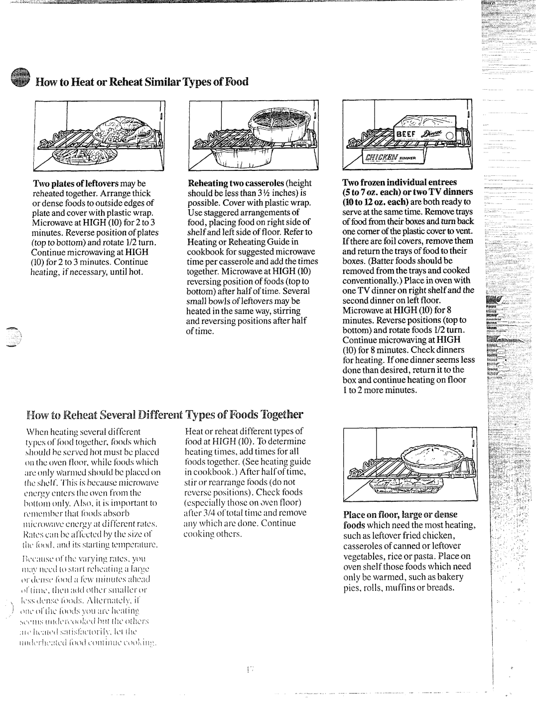 GE JEM31G warranty How toHeat or Reheat Simibrl’jqxs W?ood, How to Several Types OfFoods Together 