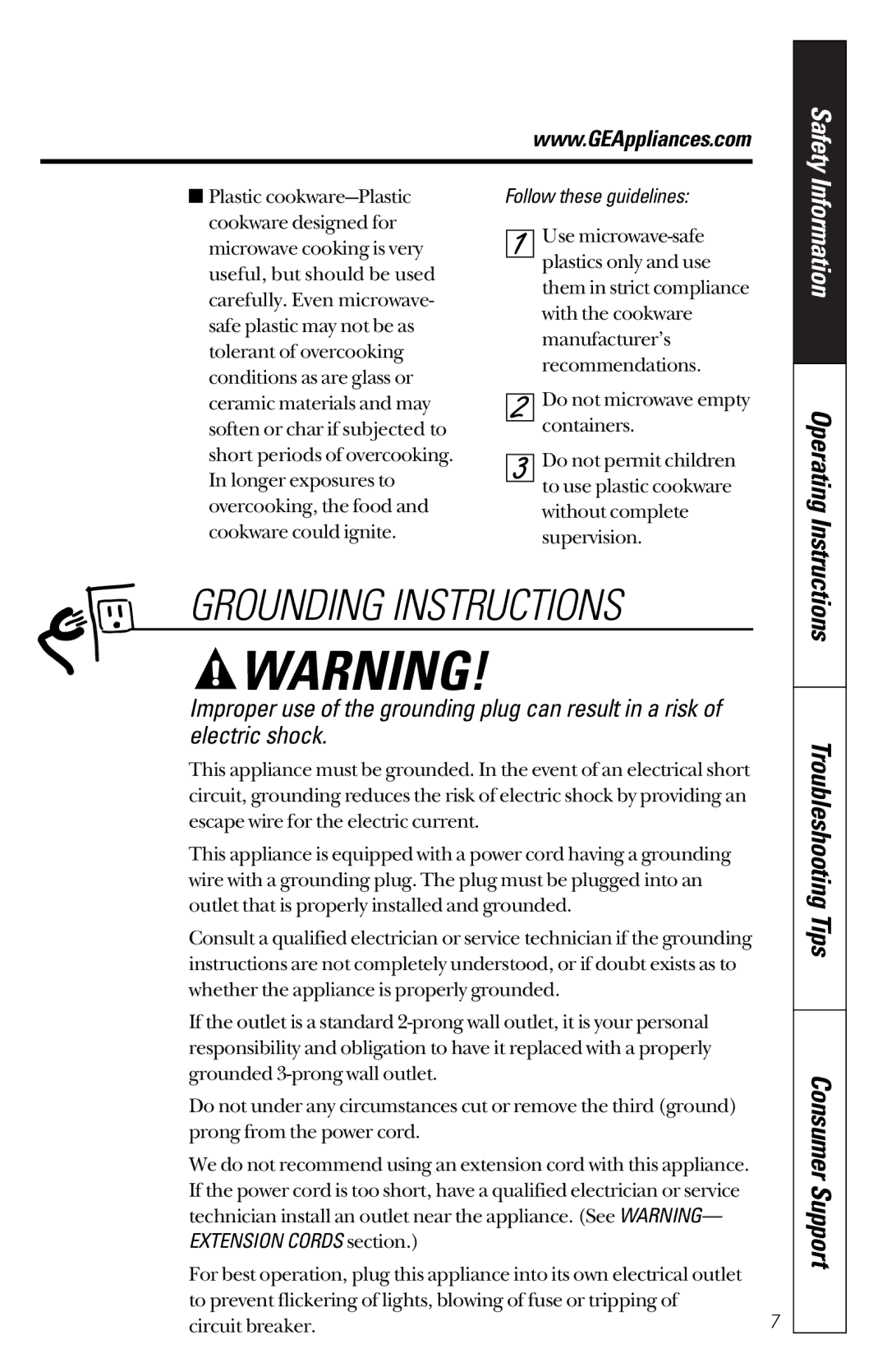 GE JES1133WD owner manual Safety, Follow these guidelines 