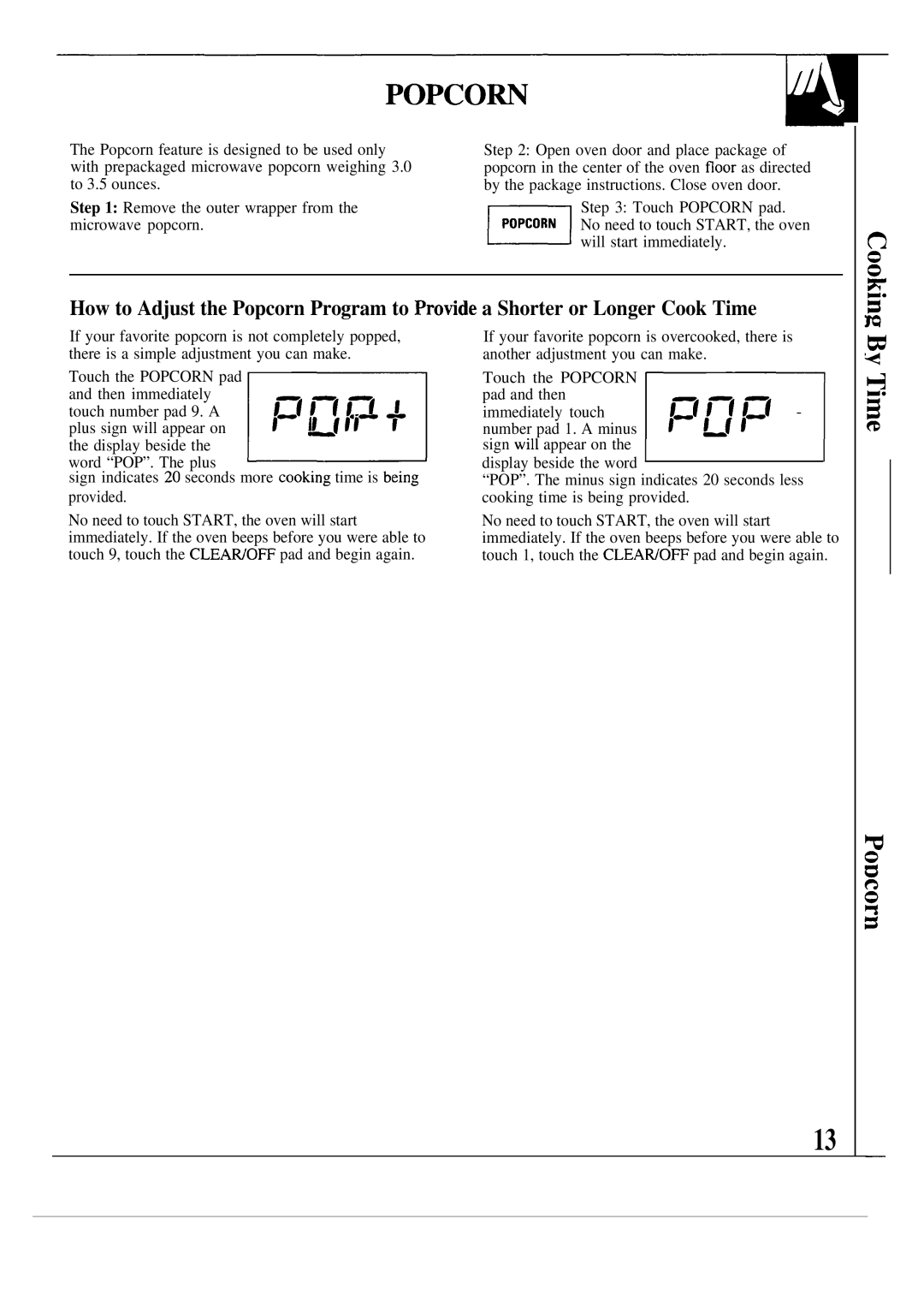 GE JES1133, JES1134 manual Display beside the word 