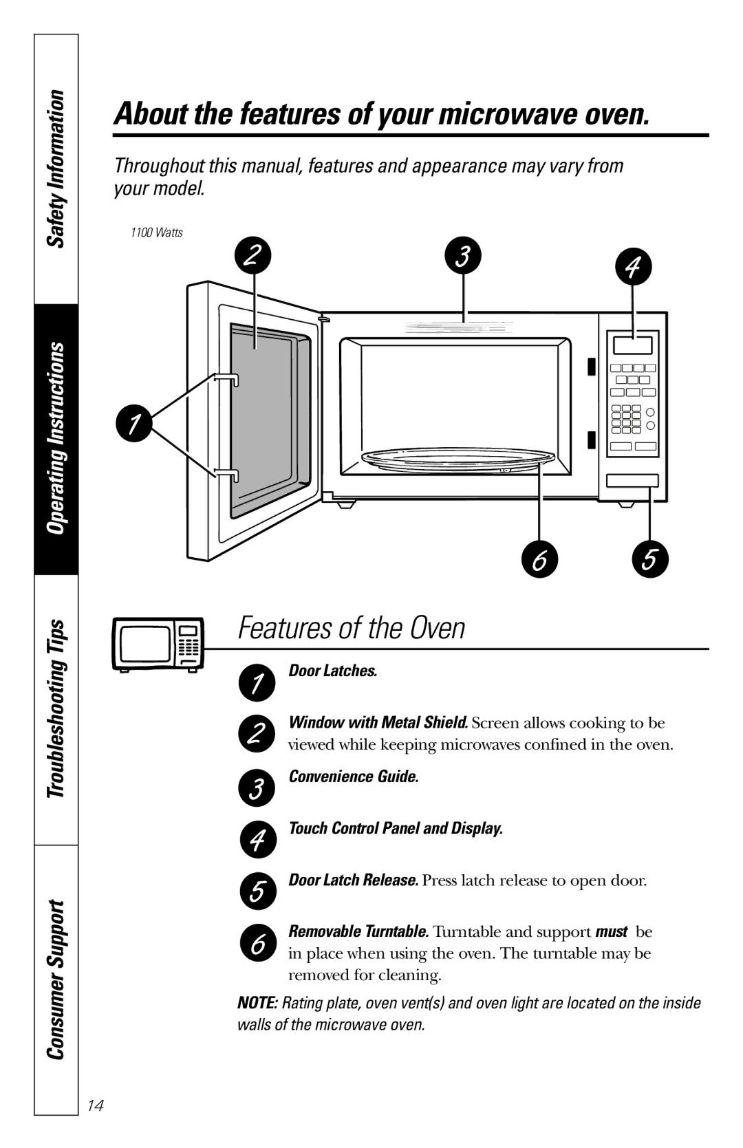 GE JES1231 owner manual Door Latches, Convenience Guide Touch Control Panel and Display 