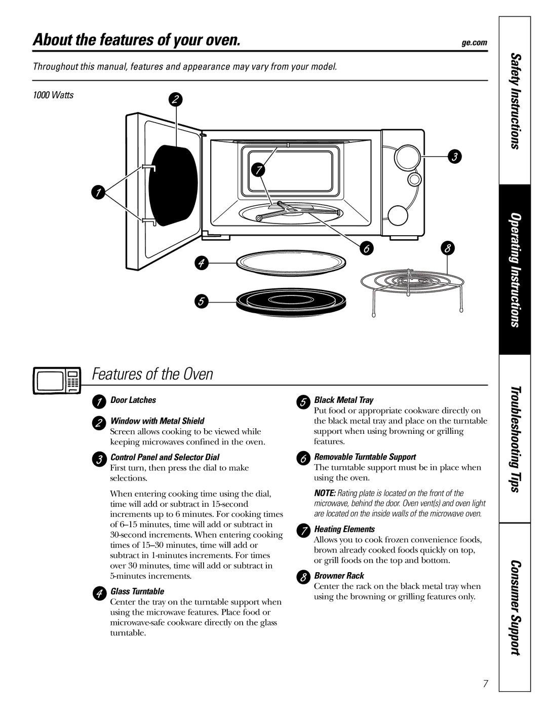 GE JES1288 owner manual About the features of your oven 