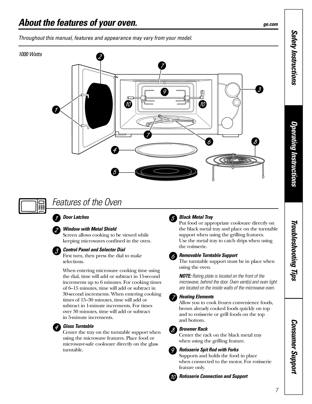 GE JES1289 owner manual About the features of your oven 