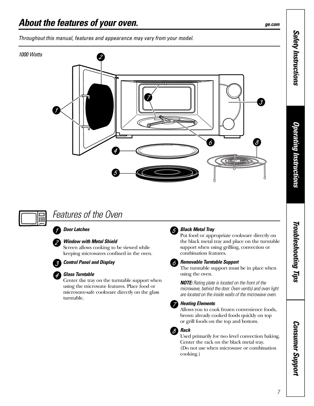 GE jes1290 owner manual About the features of your oven 