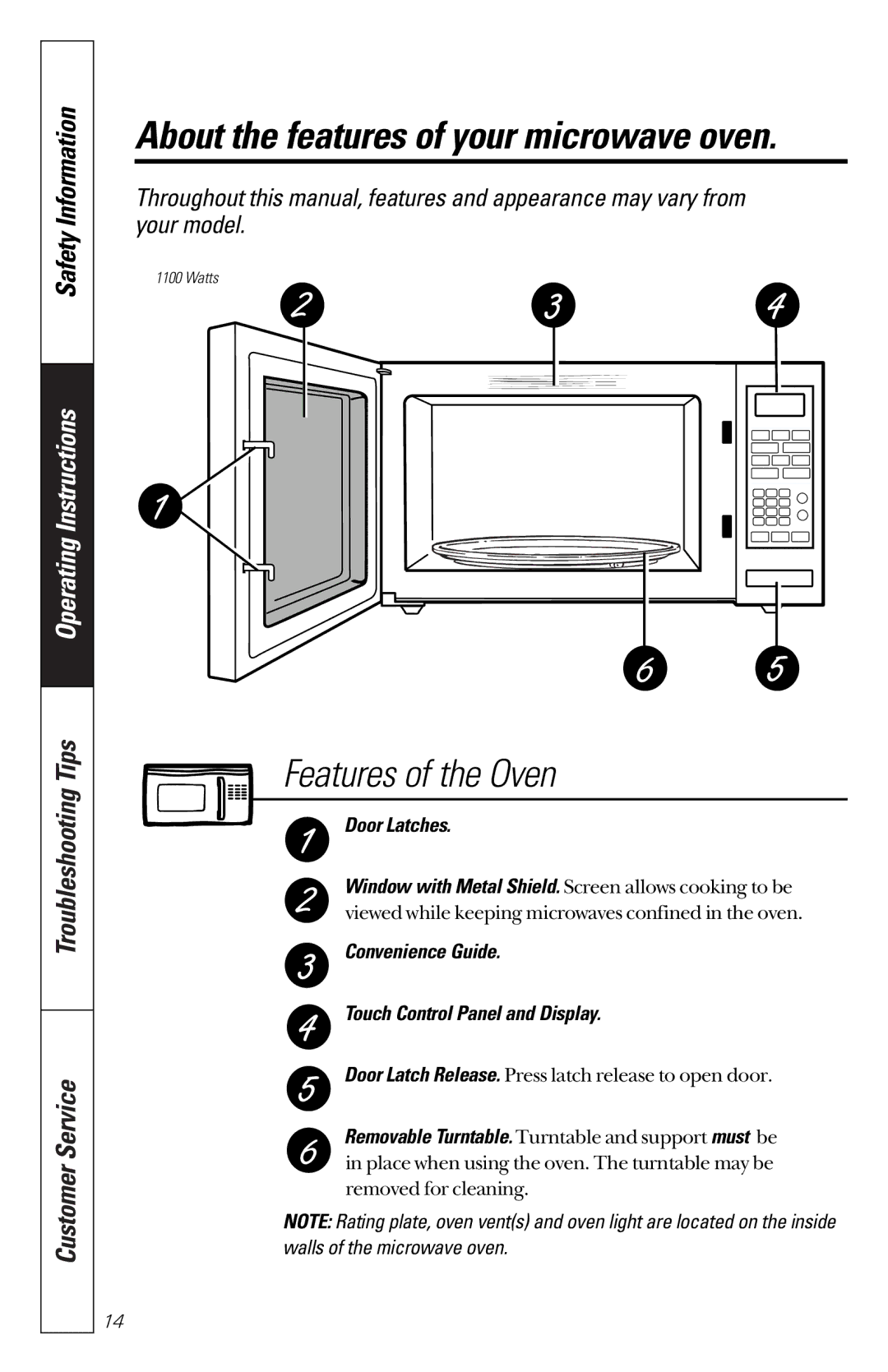 GE JES1351 owner manual Door Latches, Convenience Guide Touch Control Panel and Display 