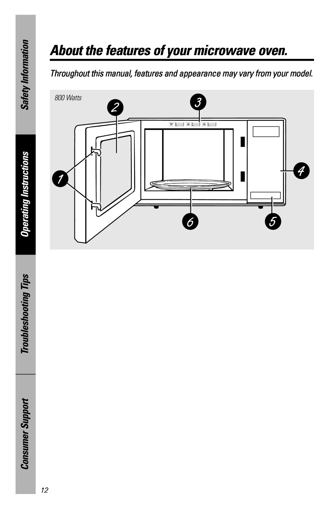 GE JES831 owner manual About the features of your microwave oven, Safety Information, Operating Instructions 