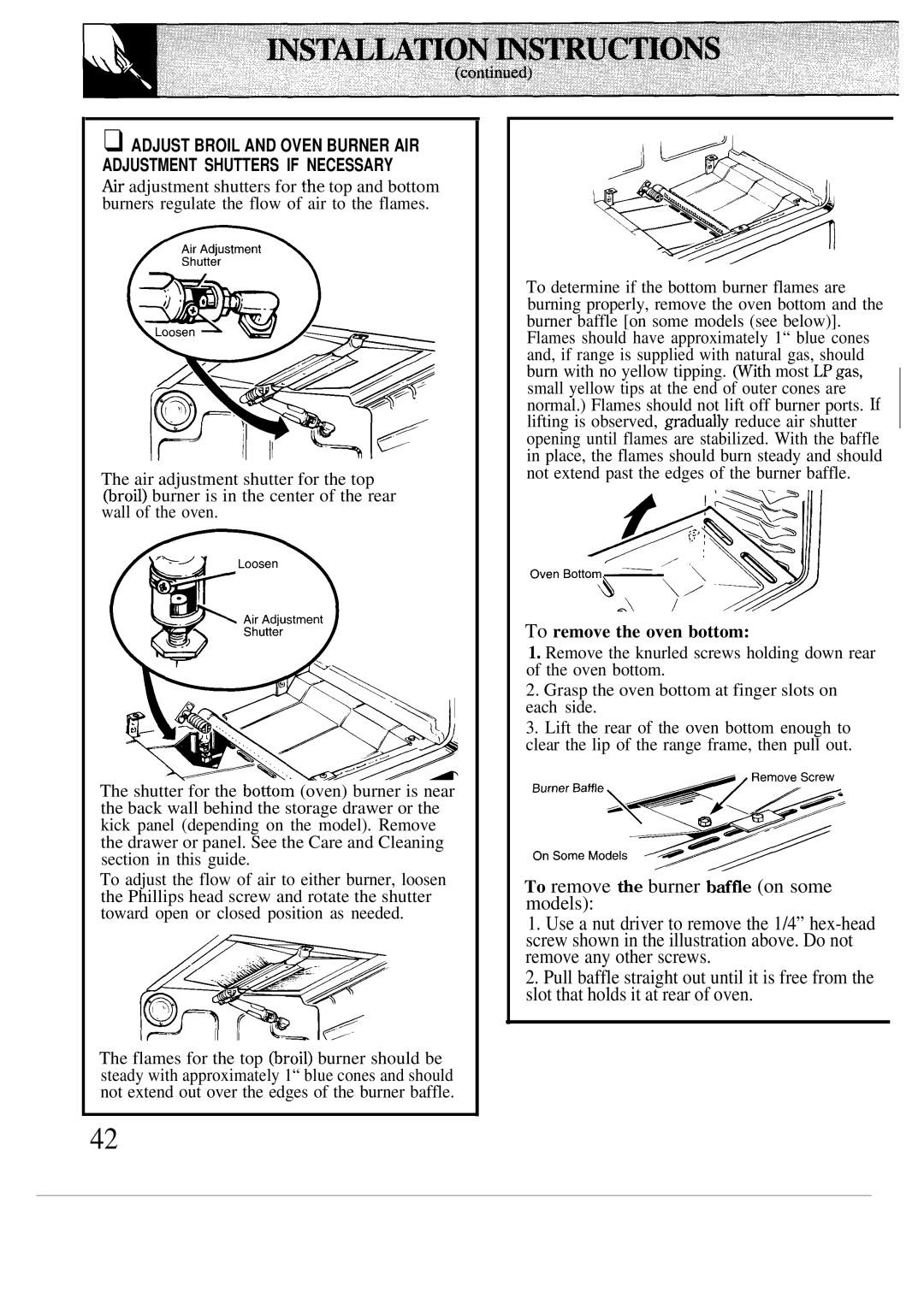 GE JG5P38, JG5P34, JGBP26 manual To remove the oven bottom 