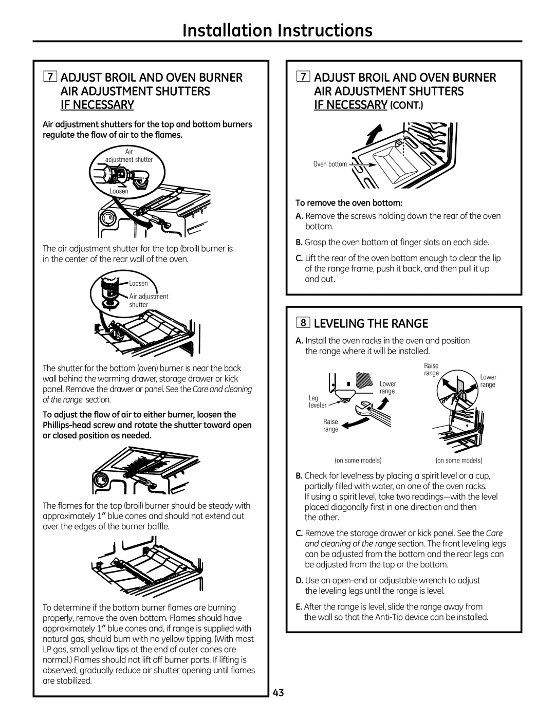 GE JgB280, JgB290 manual If NECESSARy, Other 