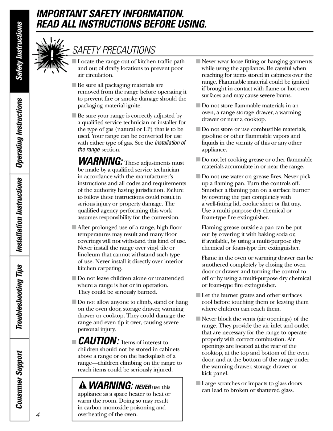 GE JGB902 installation instructions Instructions 