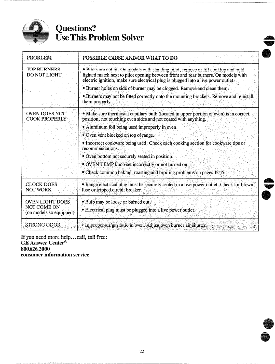 GE JGBC15GEK, JGBC17GEK, JGBC15GPK warranty Questiom? UseThisProblemSolver, POSS~LE CAtiSEAND/ORWHAT~ do 