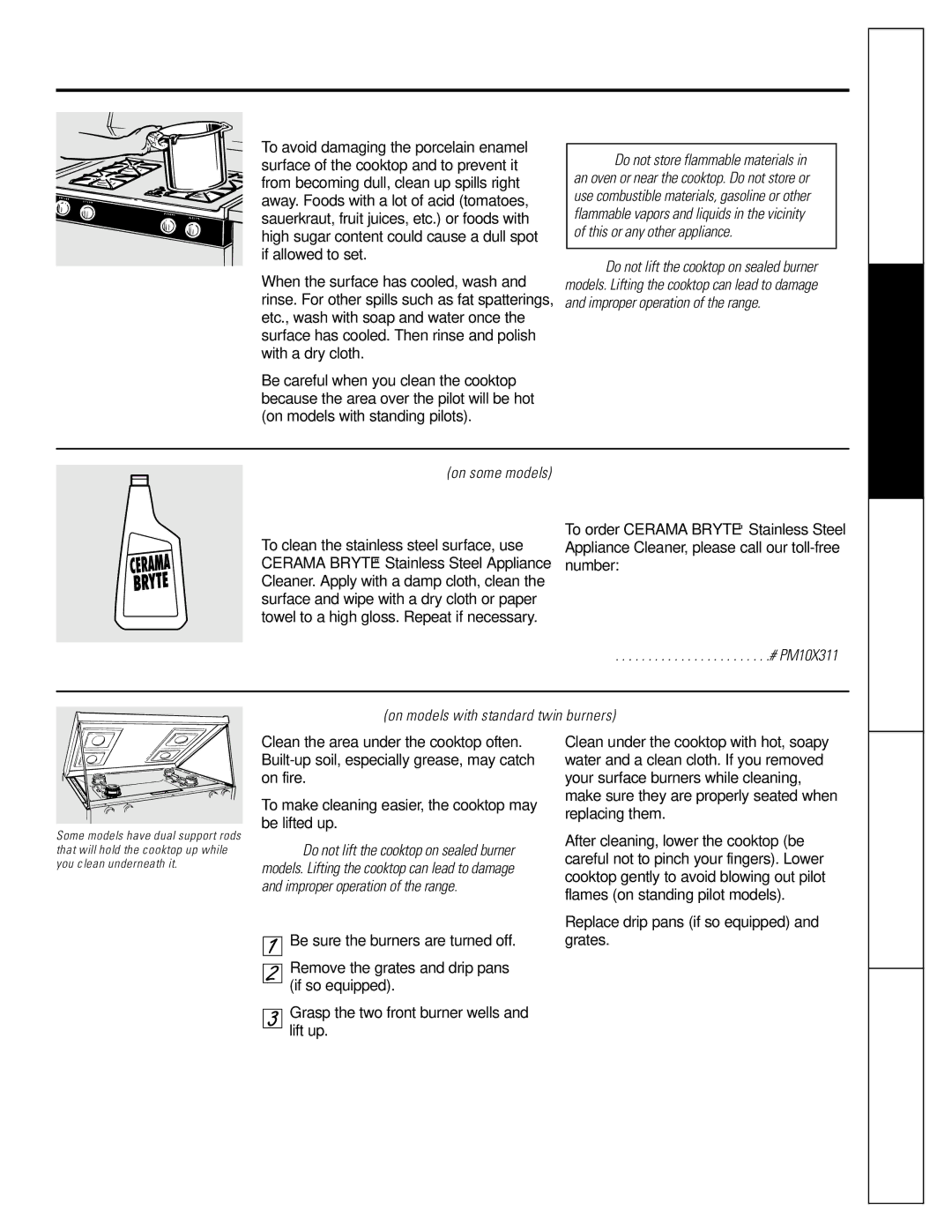 GE JGBC20 installation instructions Troubleshooting Tips Consumer Support, Cooktop Surface, To Order 