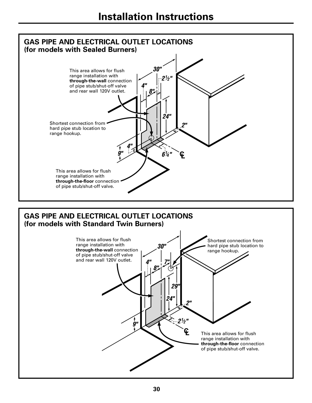 GE JGBC20 installation instructions Installation Instructions 