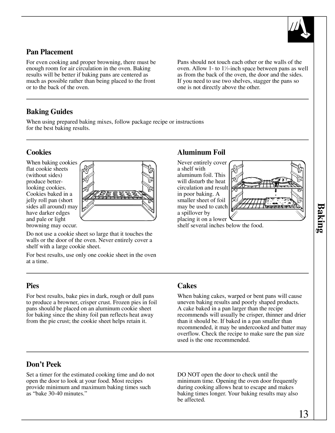 GE 164D2966P079, JGBP19 warranty Baking 