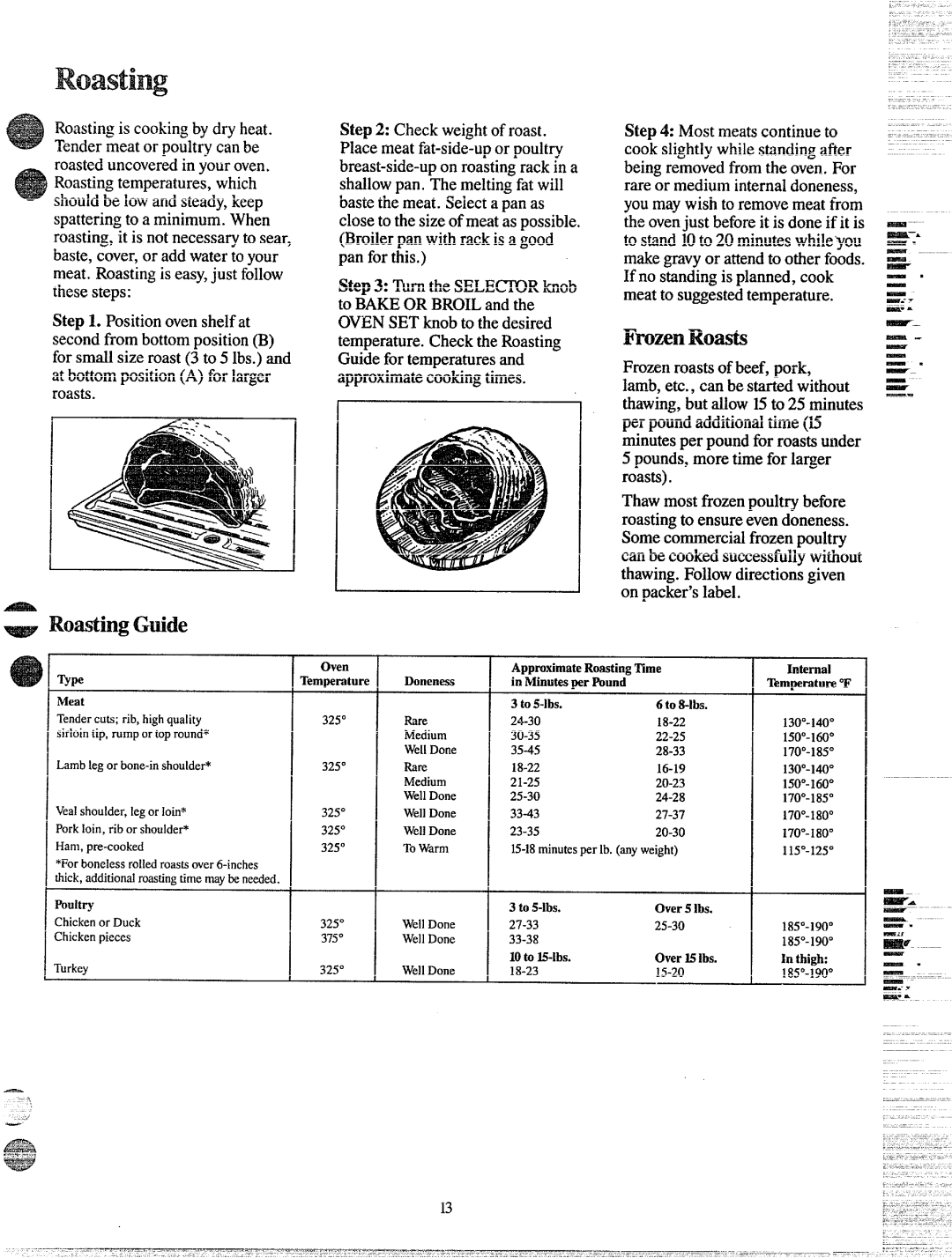 GE JGBP24GEF warranty Roasting, IhIen Roasts 