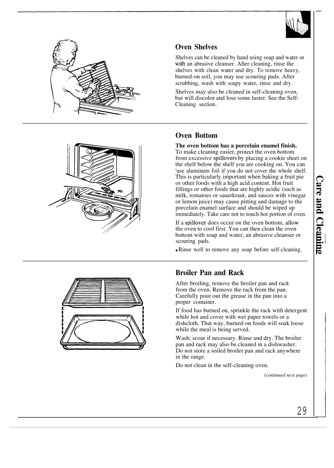 GE JGBP35GEP, JGBP38GES, JGBP34GEP, JGBP31GEP manual Oven Bottom, Broiler Pan and Rack 