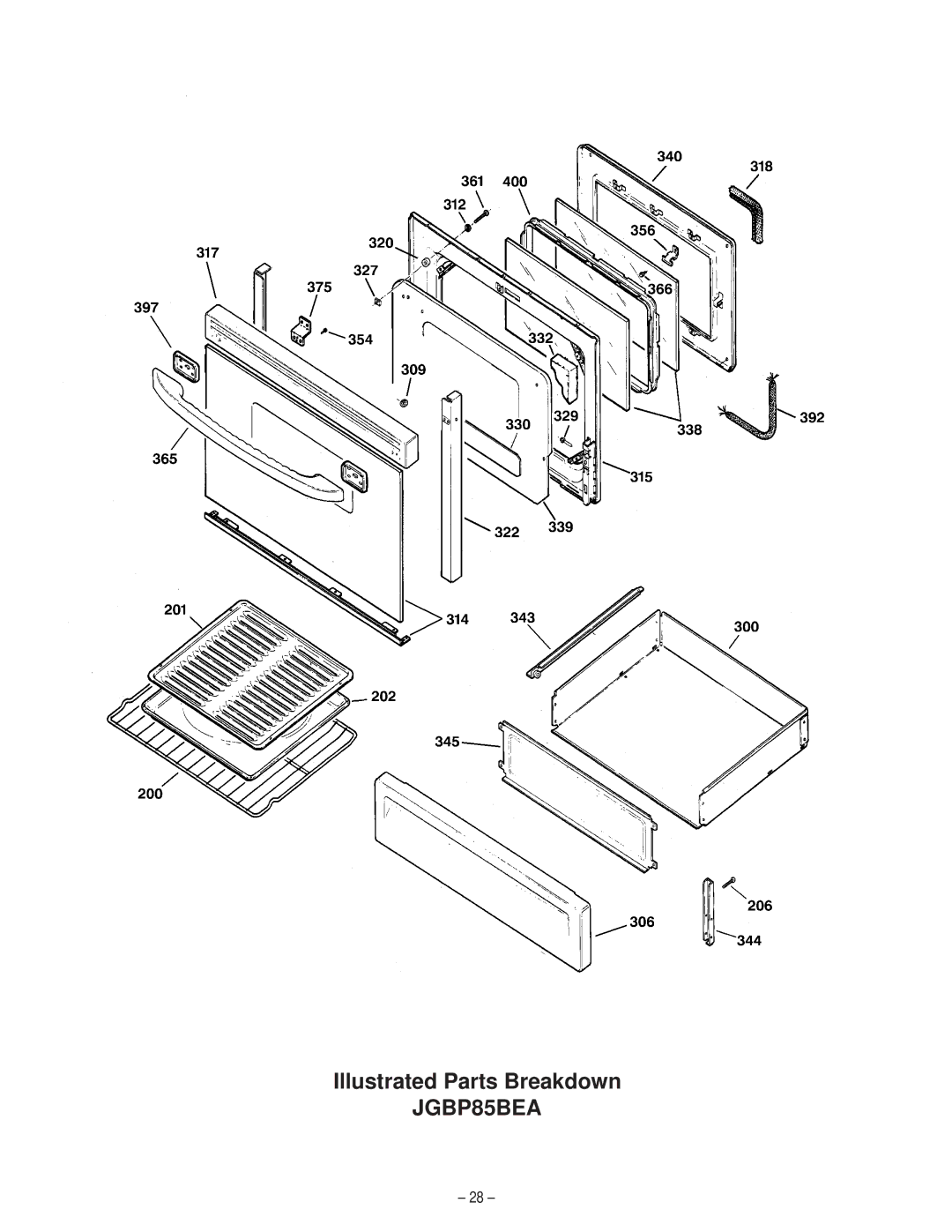 GE JGBP90 A, JGBP85 A, JGBP79 A, JGBP86 A, JGBP35 A, JGBP26 A, JGBP30 A manual JGBP85BEA 