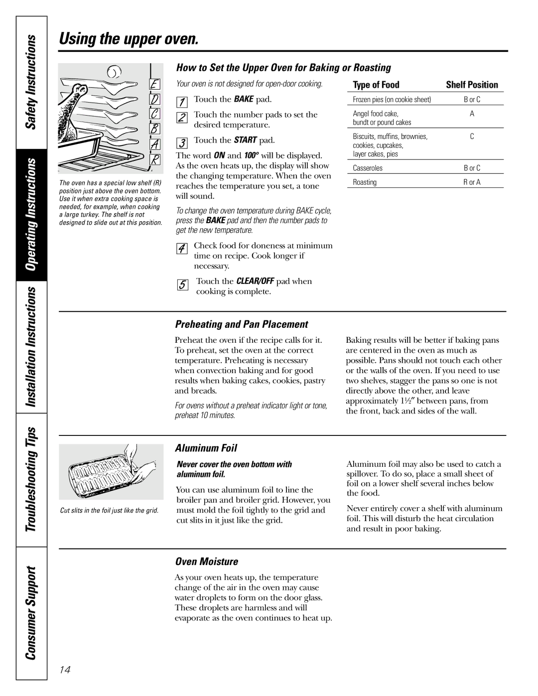 GE JGBP88, JGB918 manual Tips Installation, Consumer Support, Troubleshooting 