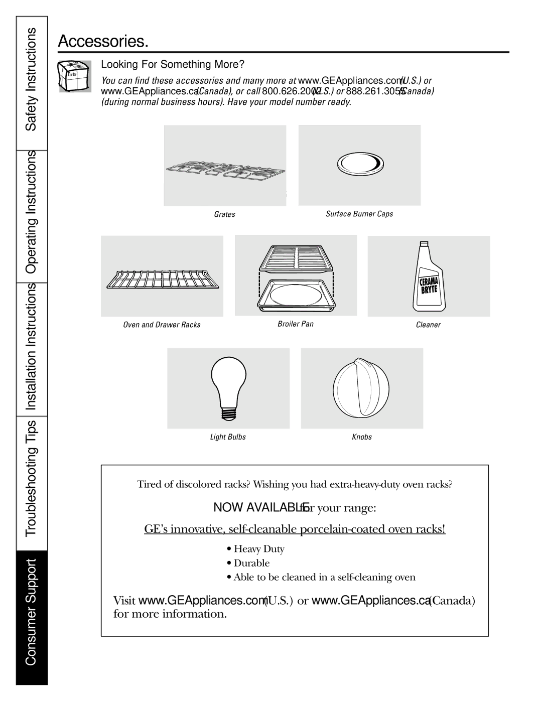 GE JGBP88, JGB918 manual Accessories, Looking For Something More? 