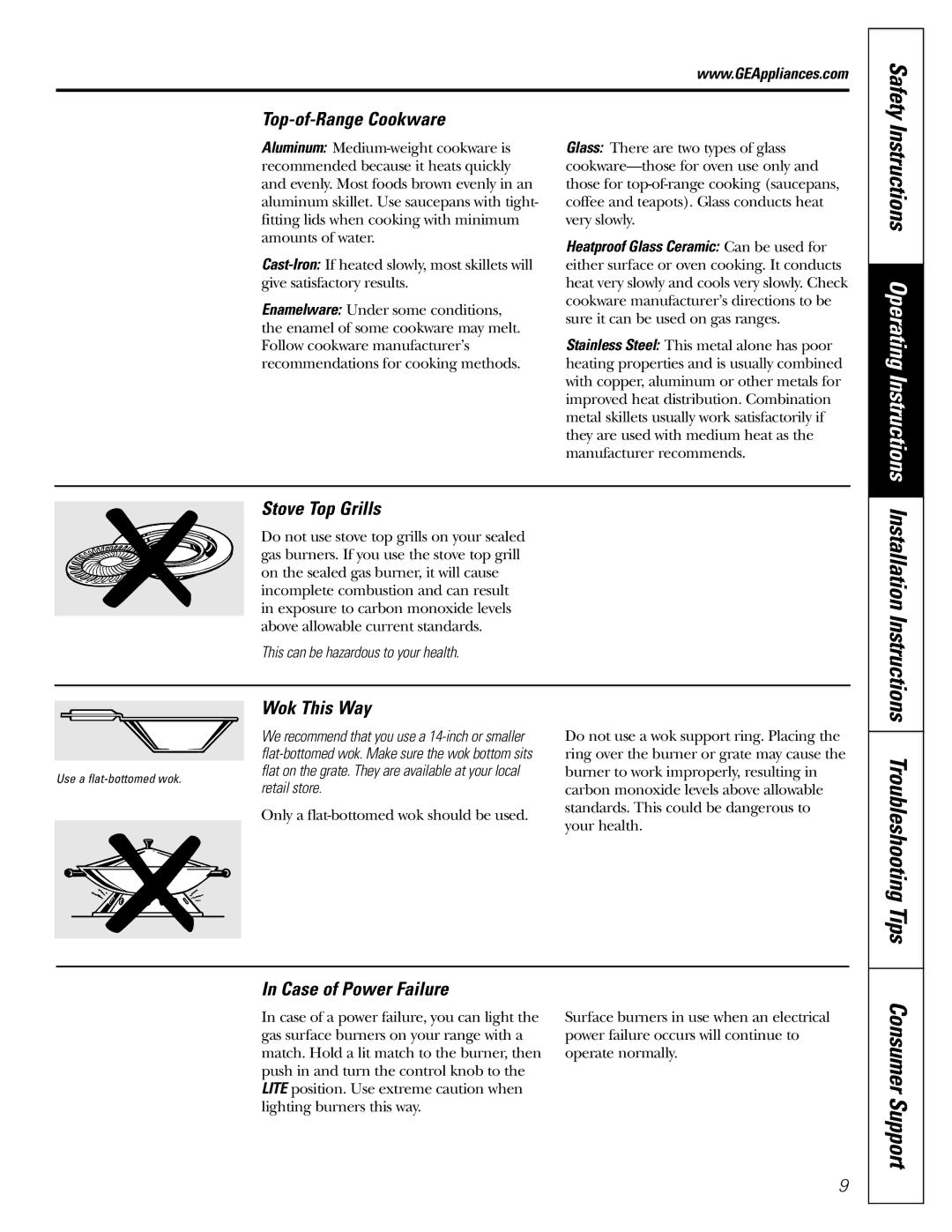 GE JGB918, JGBP88 manual Safety, Installation Instructions Troubleshooting Tips, Consumer Support 