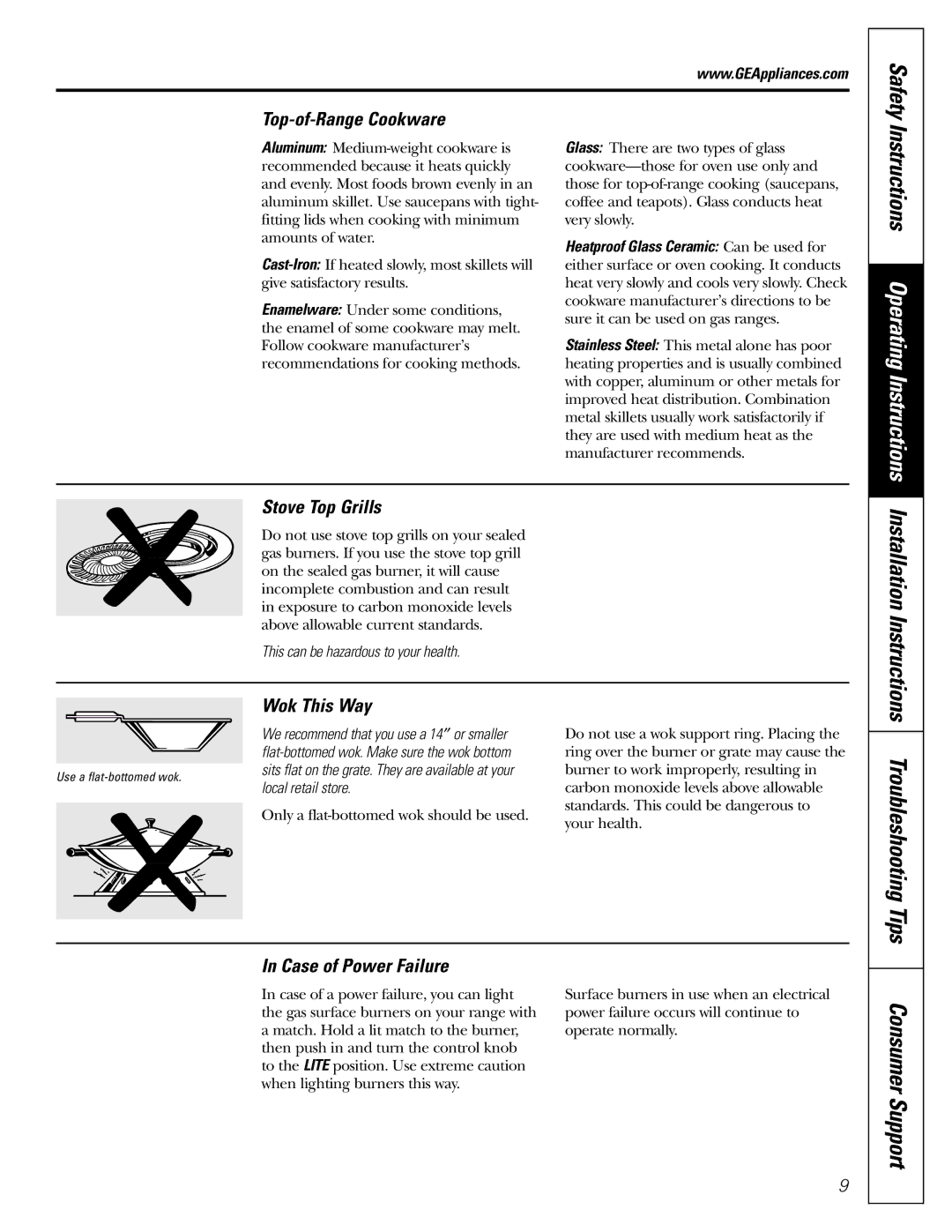 GE JGBP99, JGBP36, JGBP83 manual Safety, Consumer Support 