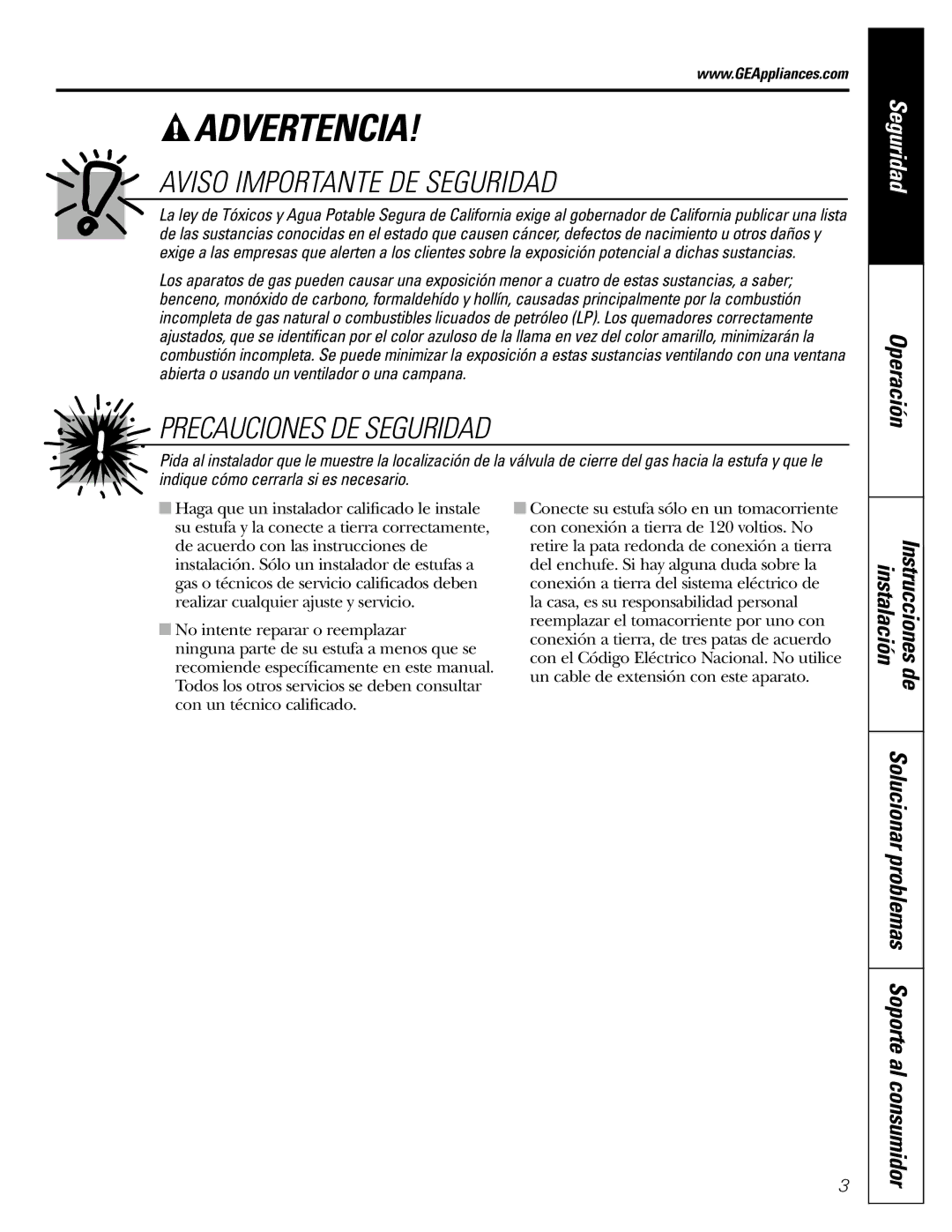 GE JGBS10, JGBS09 manual Operación, Solucionar problemas 