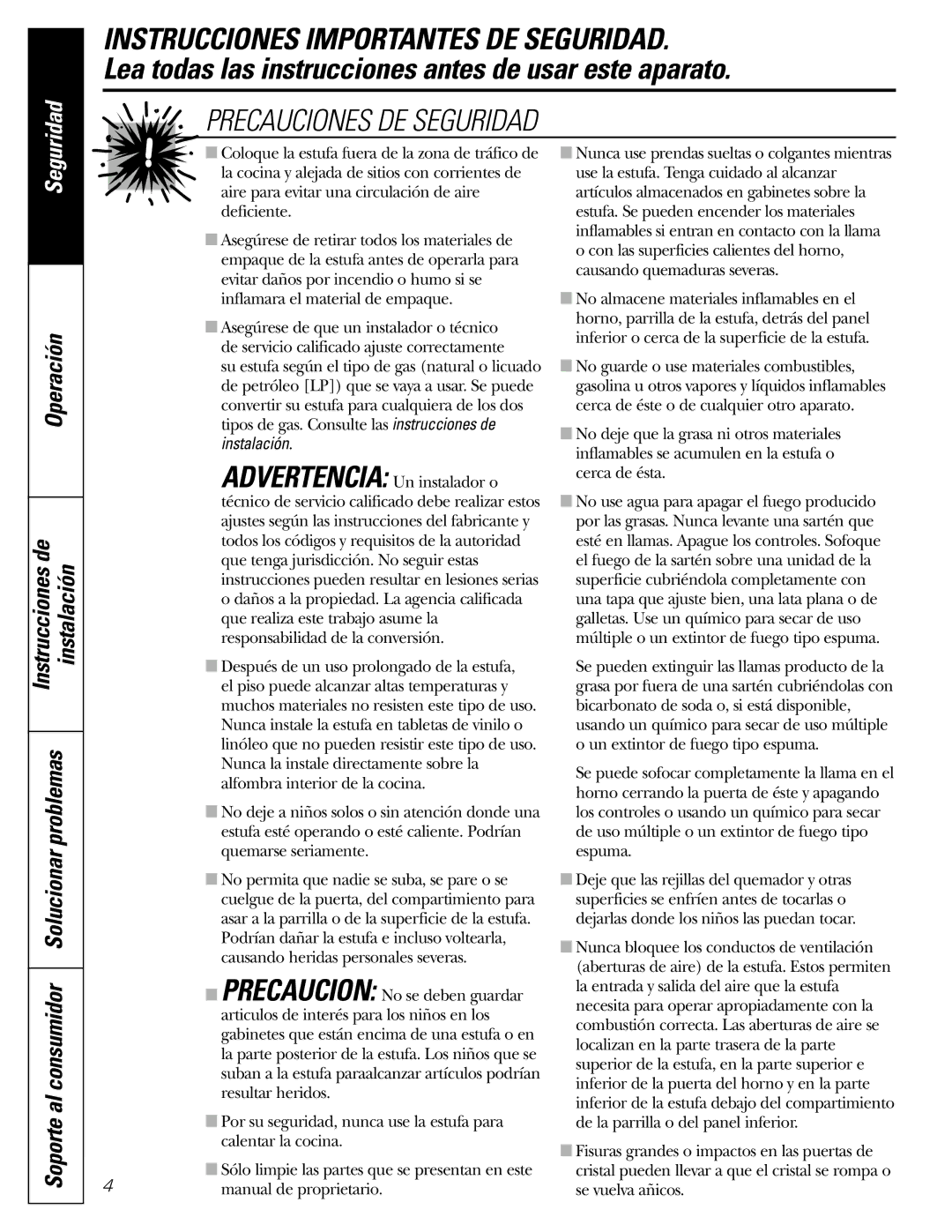 GE JGBS09, JGBS10 manual Solucionar problemas 