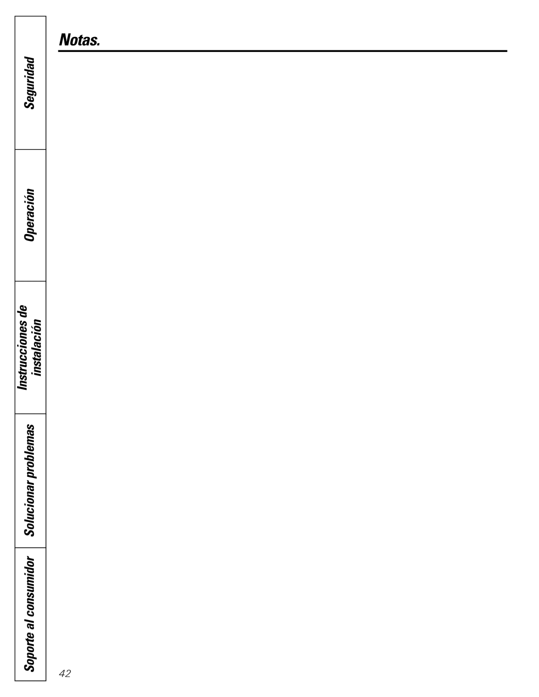 GE JGBS09, JGBS10 manual Notas 