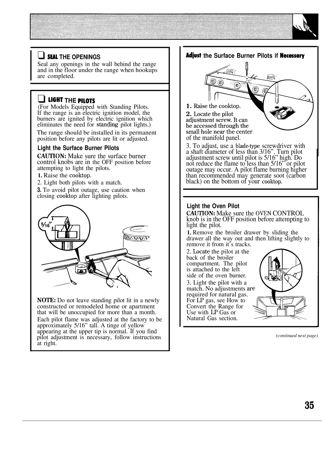 GE JGBC18, JGBS18 manual Manifold panel, Light the Pilots 