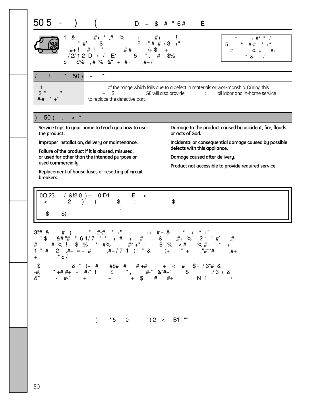 GE JGBS23DEMCC installation instructions GE Will Replace, What GE Will Not Cover, One Year 