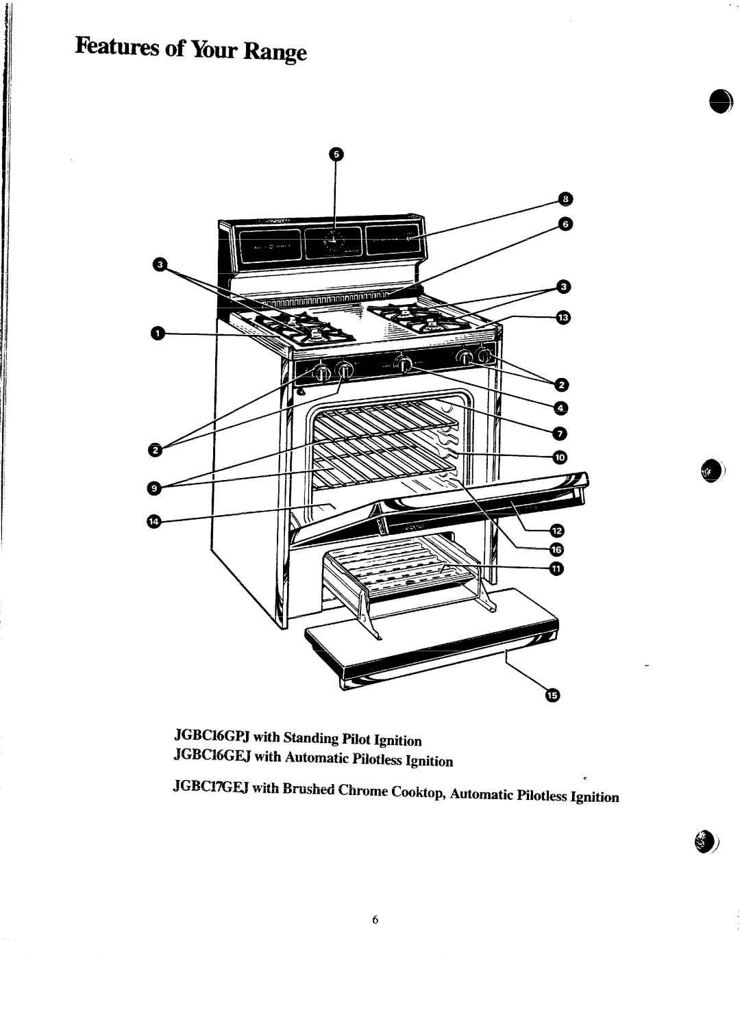 GE JGJ3C16GPJ, JGBC17GEJ, JGBC16GEJ warranty Features of YourRange 