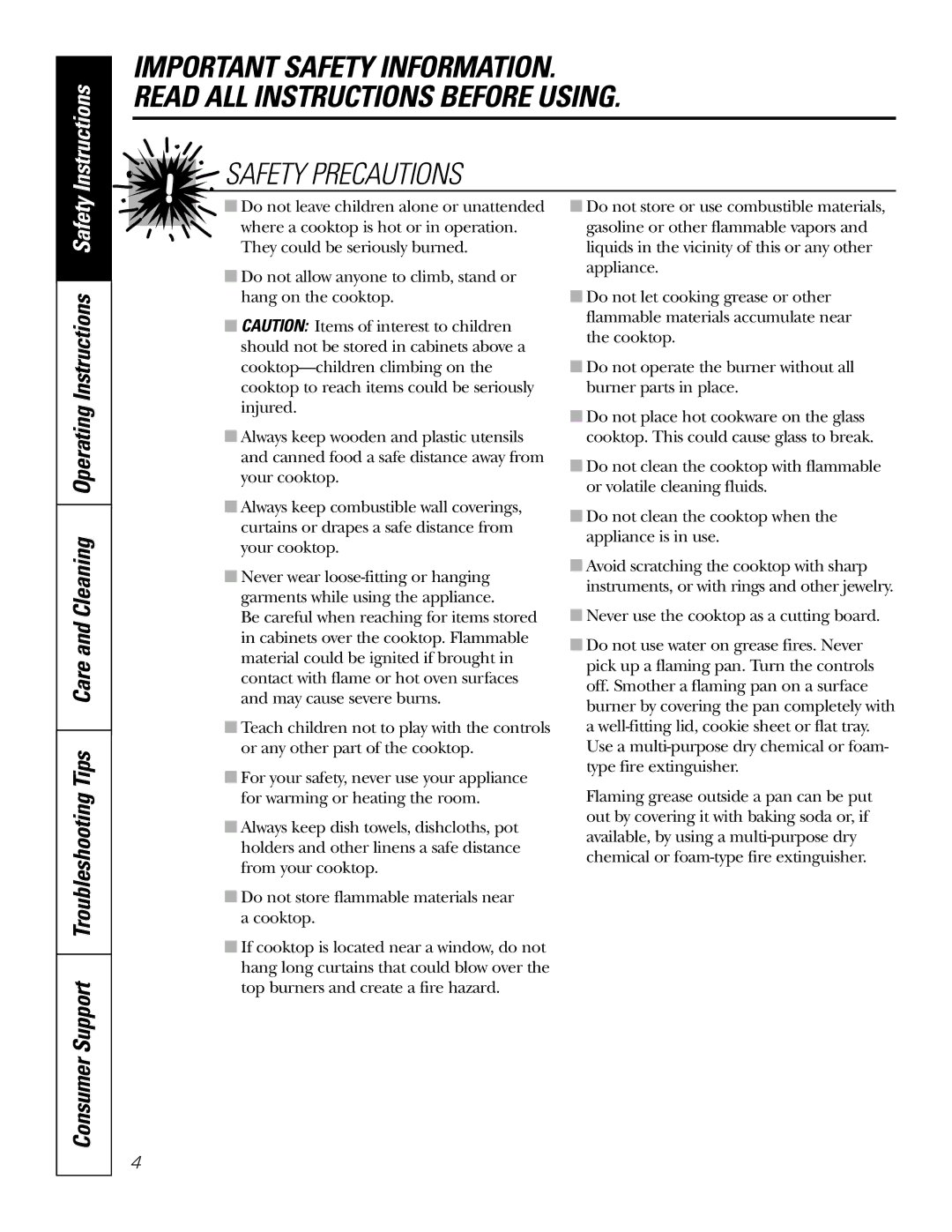 GE JGP637 installation instructions Instructions 