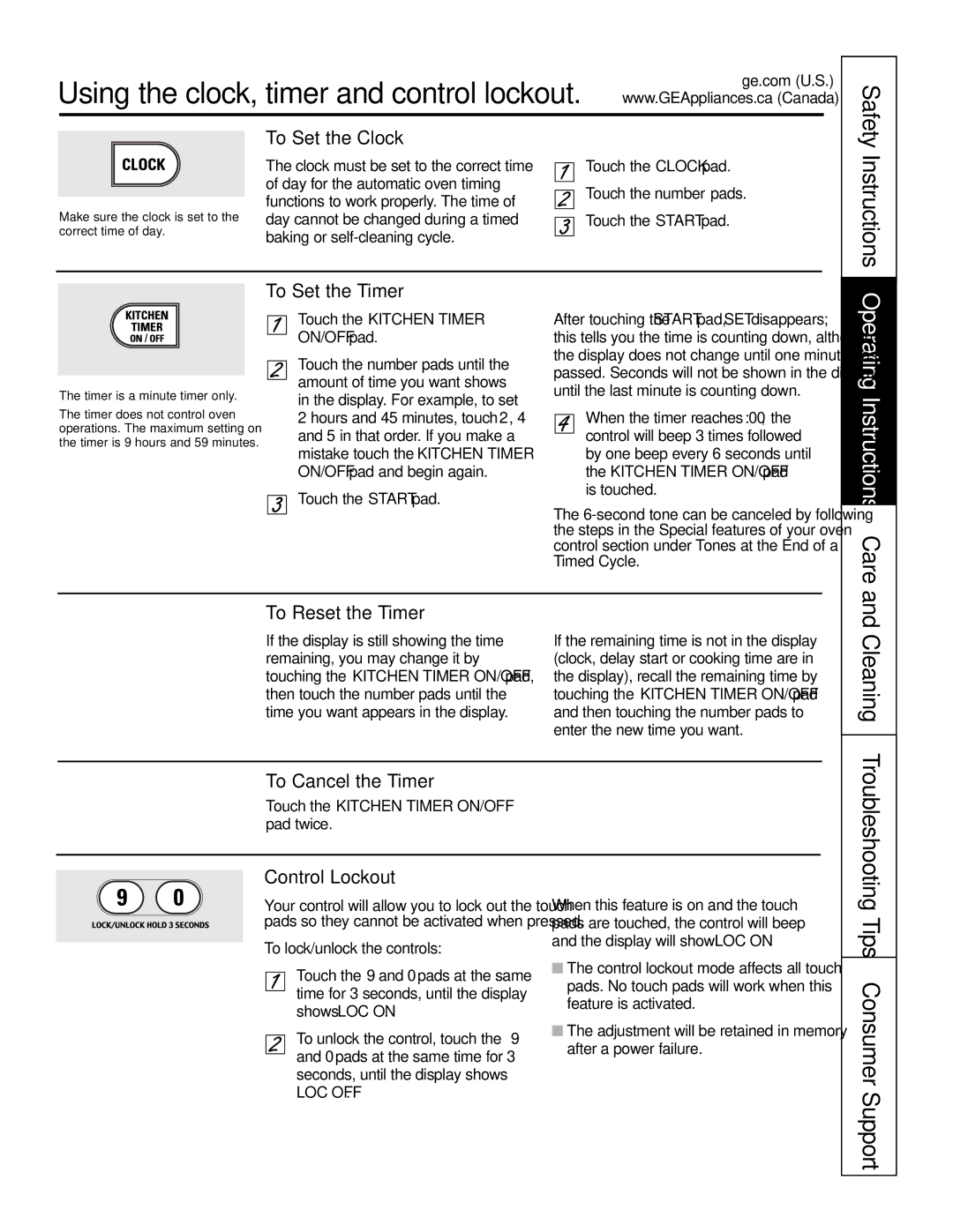 GE JGS905 owner manual Cleaning, Tips Consumer Support 