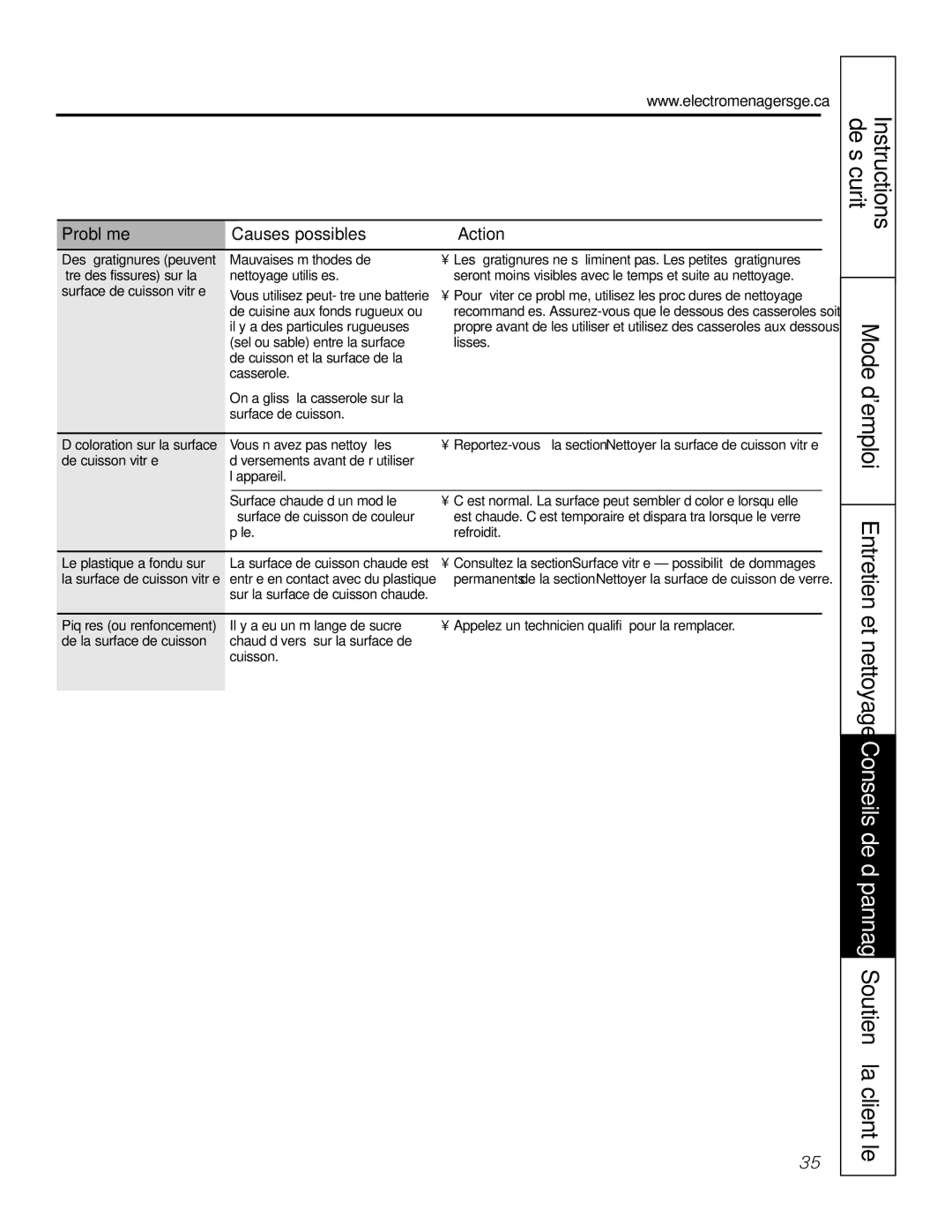 GE JGS905 owner manual De la surface de cuisson 