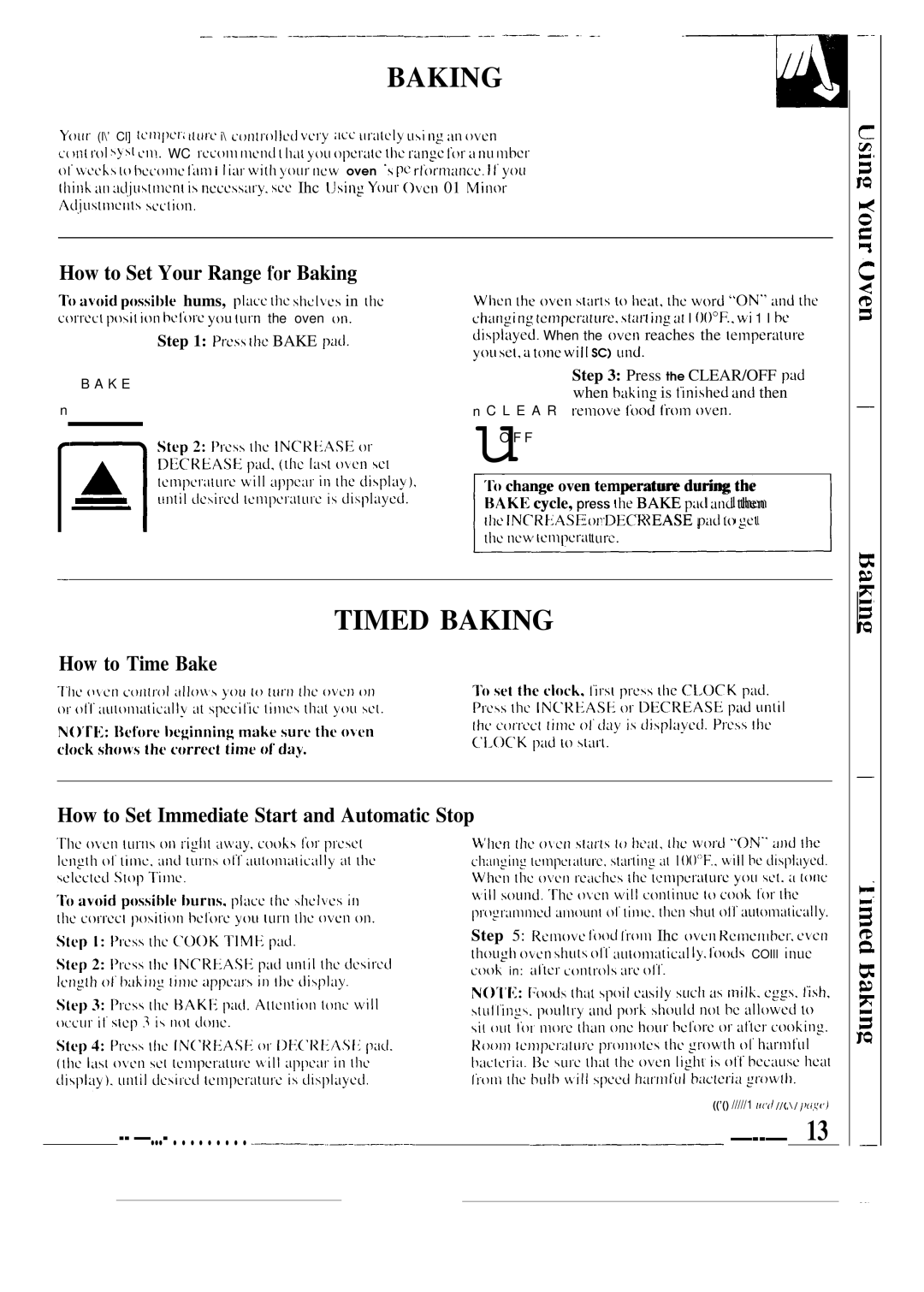 GE JGSP40AES, JGSP31GER manual Timed Baking, How to Set Your Range for Baking, Avid pssille hums, plLIcc I1c stlulkcs 