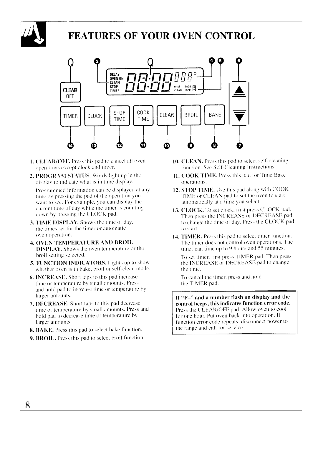 GE JGSP30GER, JGSP31GER, JGSP40AES manual Kfeatures of Your Oven Control 