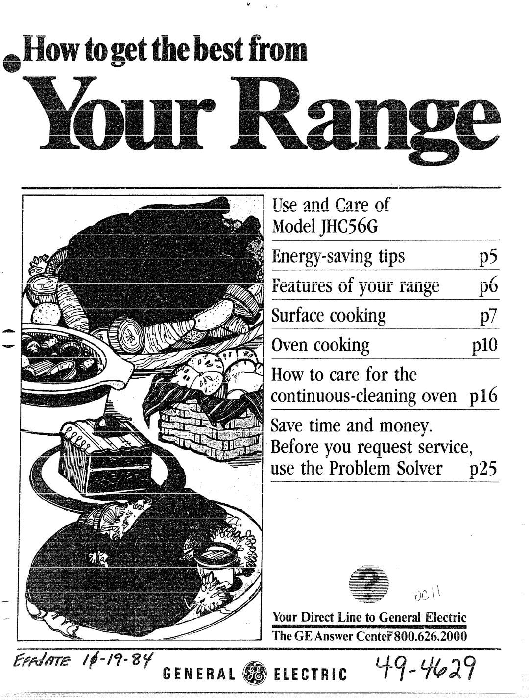 GE JHC56G manual Howto carefor the continuous-cleaningoven p16 