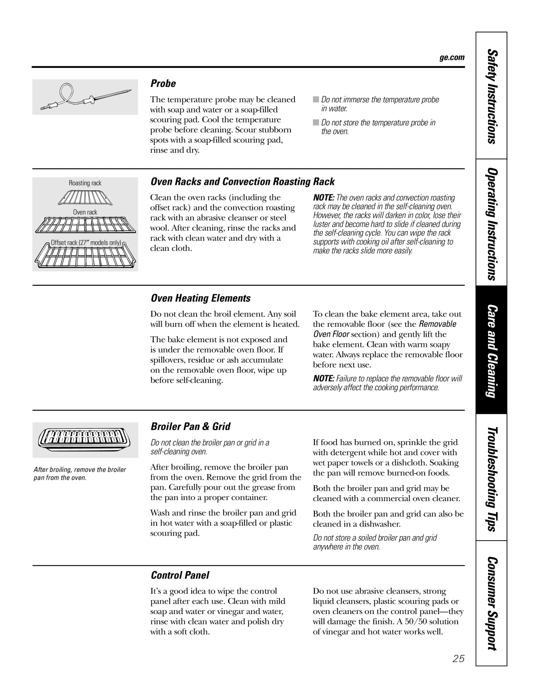 GE JK95527, JK91527, JT95530, JT91530 owner manual Troubleshooting Tips, Operating Instructions 