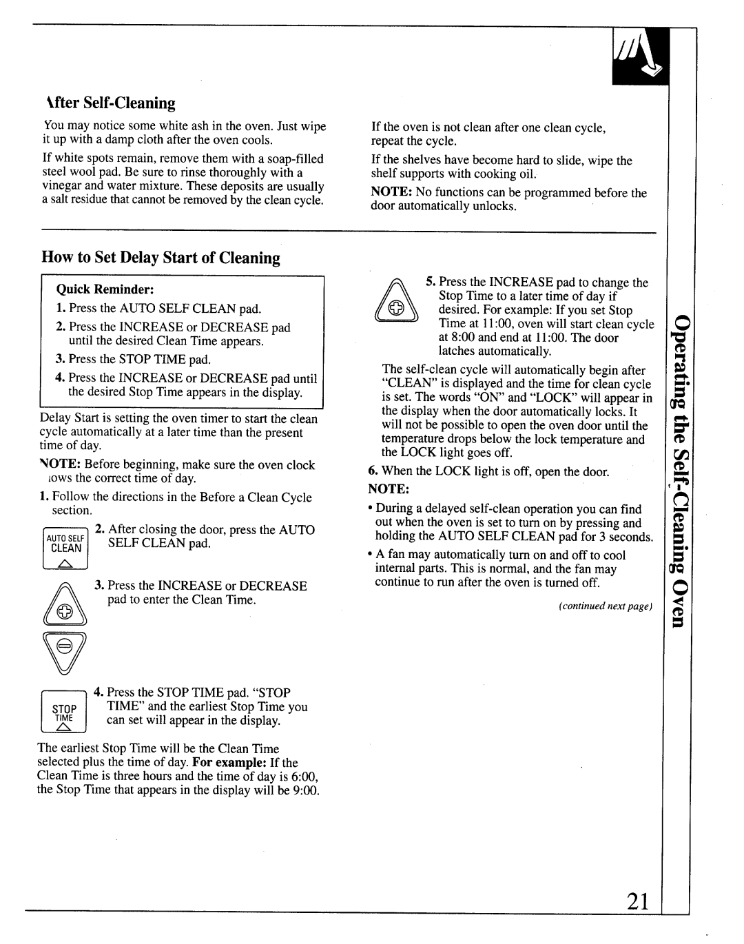 GE JKP26, JKP13, JRP14, 164D2966P122 warranty Ffter Self-Cleaning, Howto Set DelayStart of Cleaning 