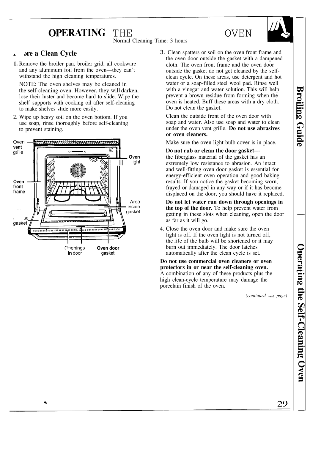 GE JKP16, JKP18, JKP17 warranty Opewting the SELF-CLEANmG Oven, ~re a Clean Cycle, Or oven cleaners 