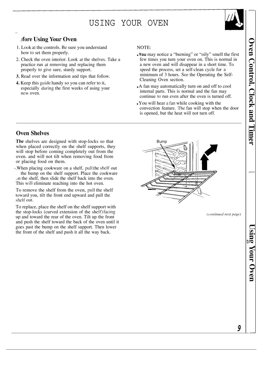 GE JKP18, JKP17, JKP16 warranty ~fore Using Your Oven, Oven Shelves 