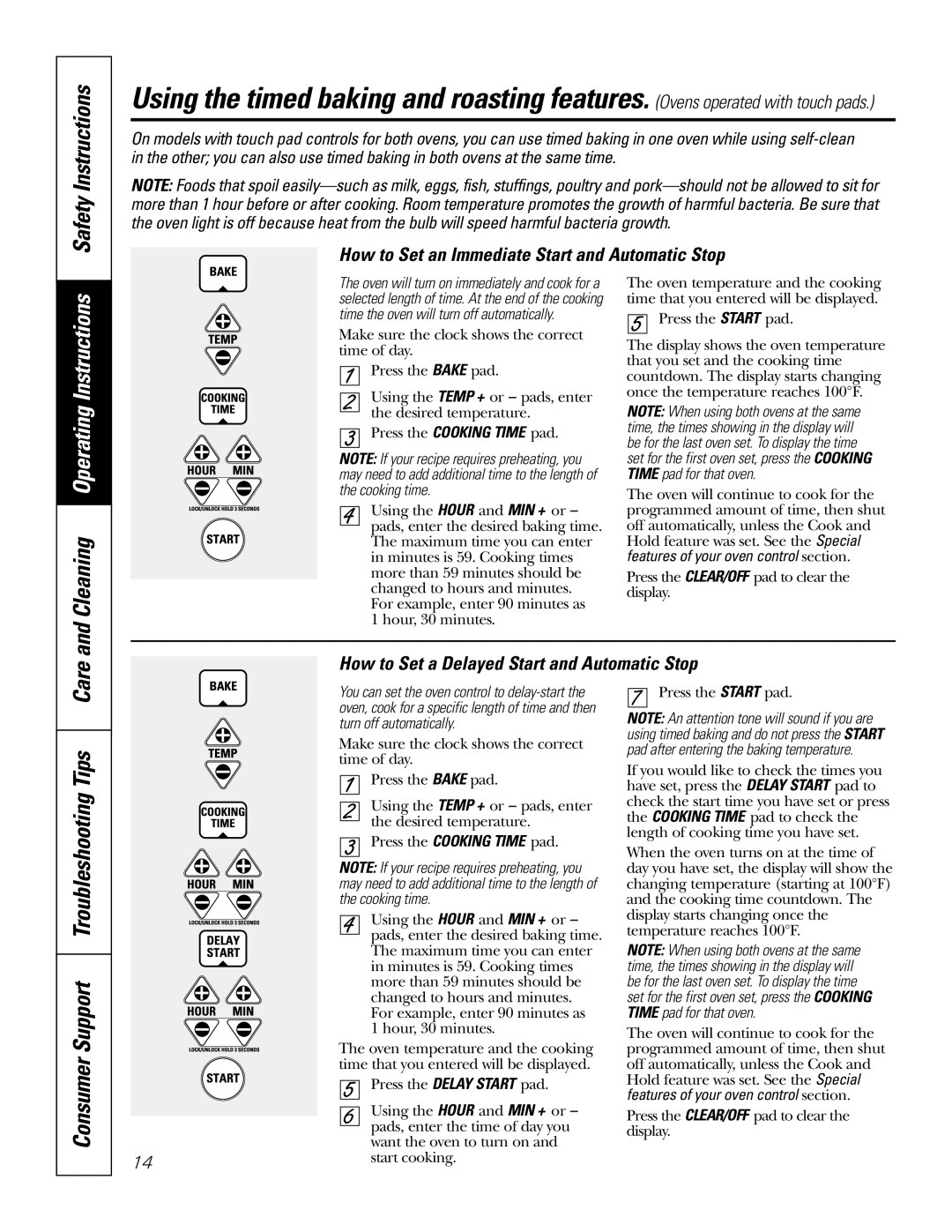 GE JKP2027 owner manual How to Set an Immediate Start and Automatic Stop, How to Set a Delayed Start and Automatic Stop 