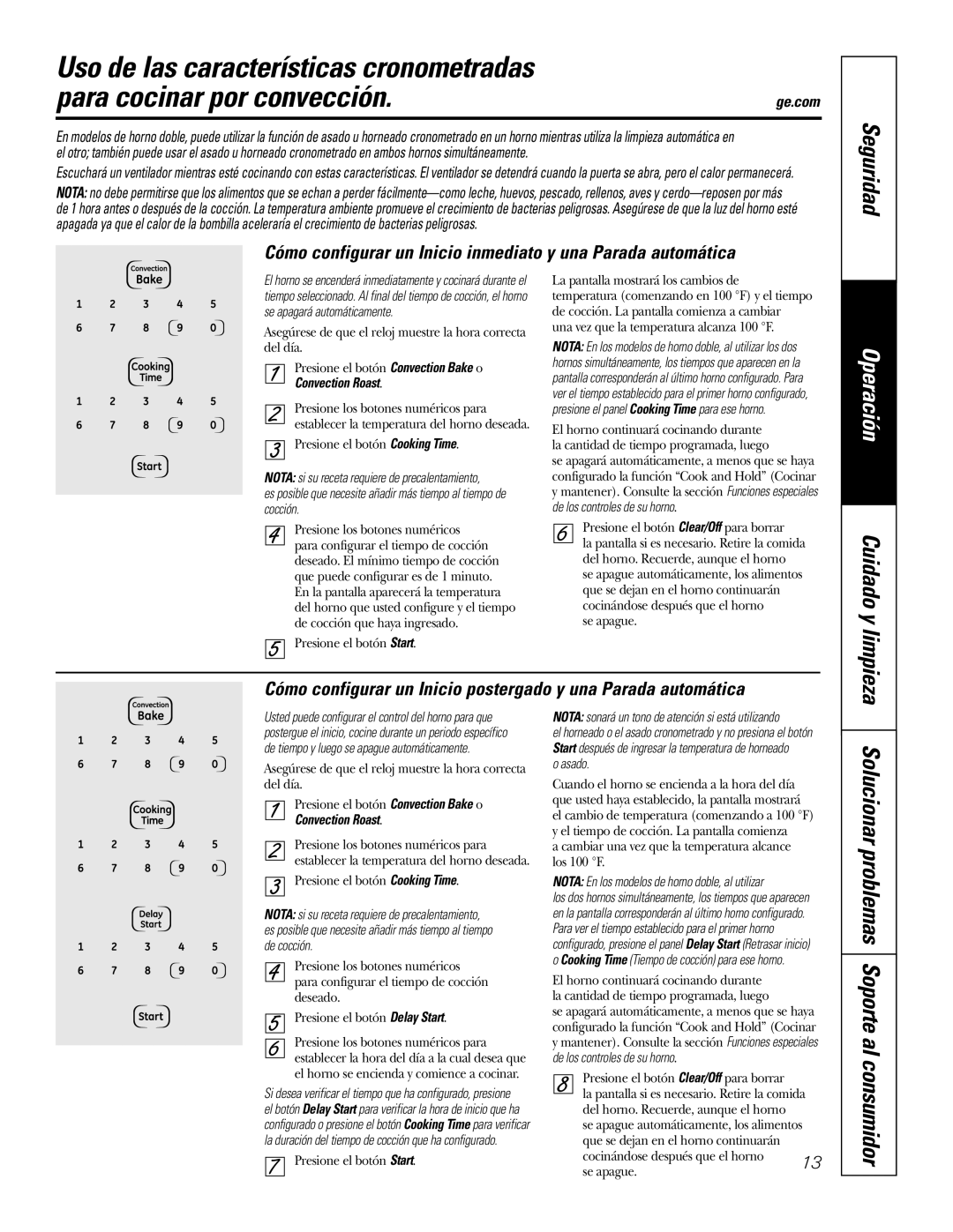 GE JTP5530, JKP3527, JKP3027 Solucionar problemas Soporte al consumidor, Nota si su receta requiere de precalentamiento 