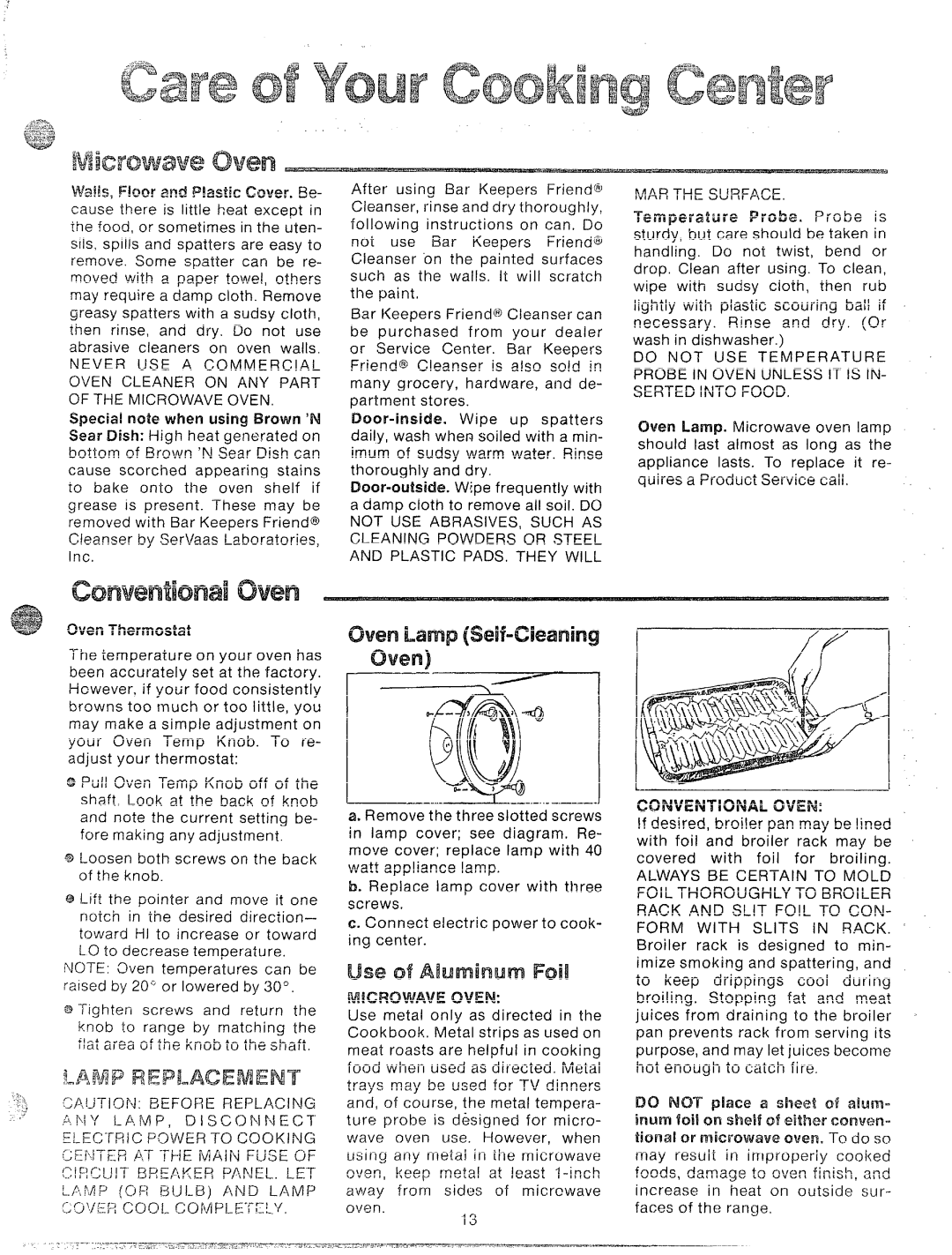 GE 49-4545, JKP55G manual Lamp/’, MAR the Surface, Serted Into Food, Oven 