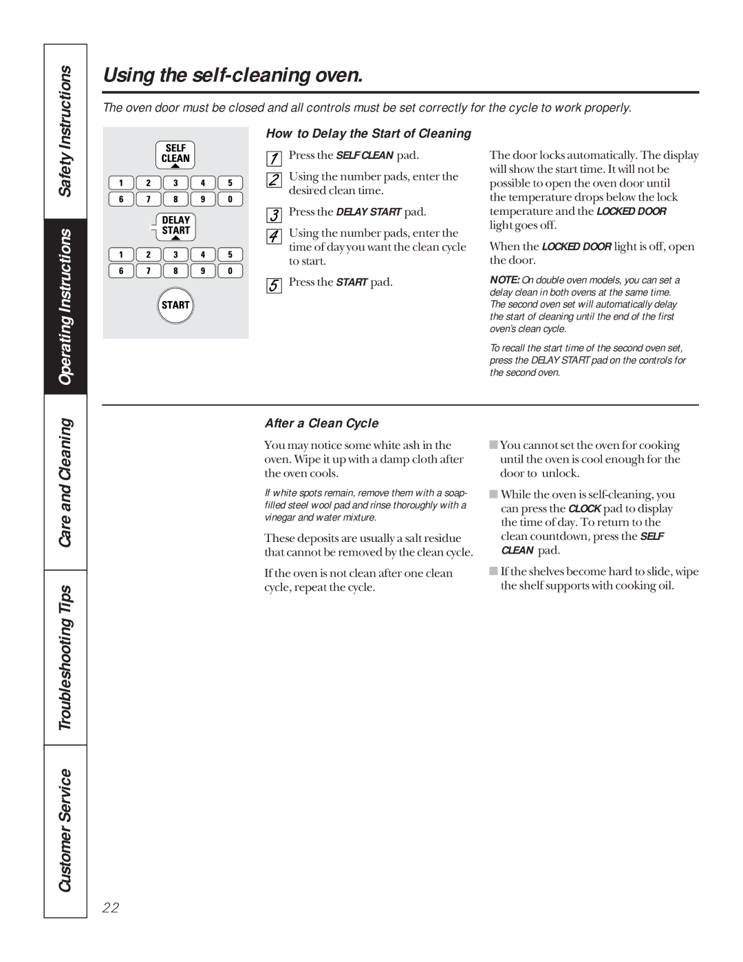 GE JKP18 Operating Instructions Safety, Customer Service Troubleshooting Tips Care and Cleaning, After a Clean Cycle 